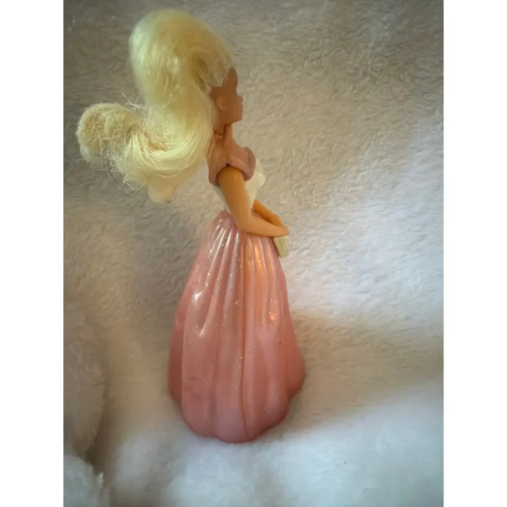 Vintage Barbie McDonald's Happy Meal Figure Pink Dress Blonde Doll Mattel 4